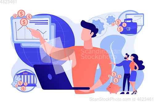 Image of Financial adviser concept vector illustration