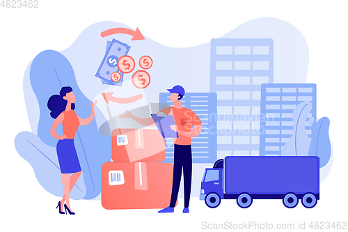 Image of Express delivery service flat vector illustration