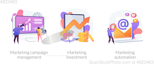 Image of Marketing campaign vector concept metaphors