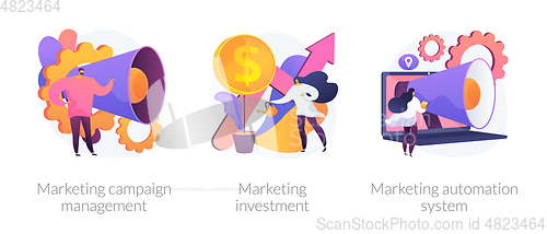 Image of Marketing campaign vector concept metaphors