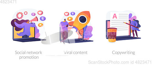 Image of Social media management vector concept metaphors