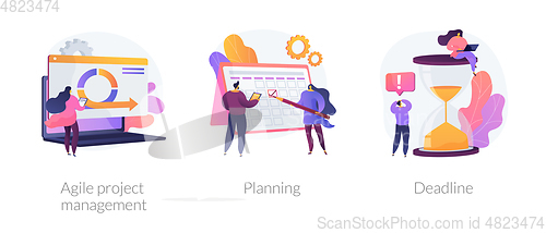 Image of Agile estimating and planning vector concept metaphors