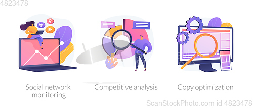 Image of Marketing analysis vector concept metaphors