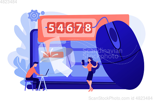 Image of Click tracking concept vector illustration.