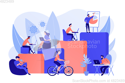 Image of Modern workplace concept vector illustration