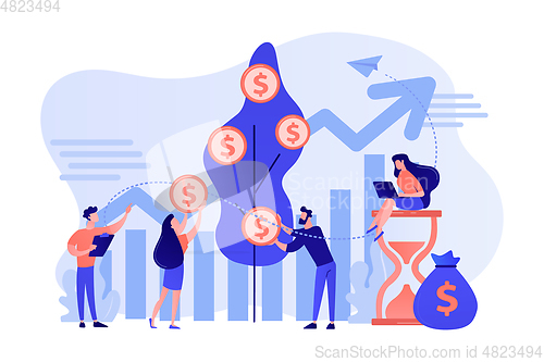 Image of Portfolio income concept vector illustration.