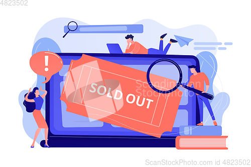 Image of Sold-out event concept vector illustration.