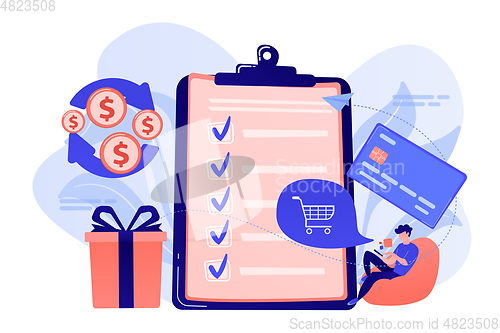 Image of Cash back concept vector illustration.