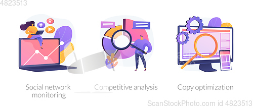 Image of Marketing analysis vector concept metaphors