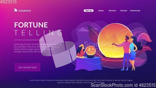 Image of Fortune telling concept landing page