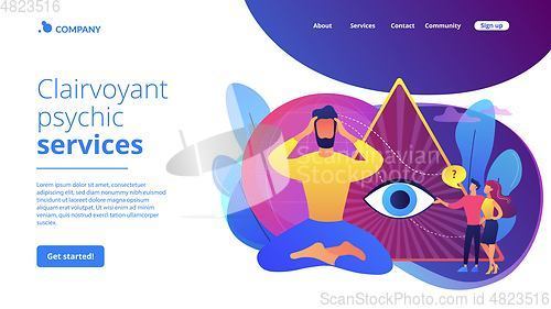 Image of Clairvoyance ability concept landing page