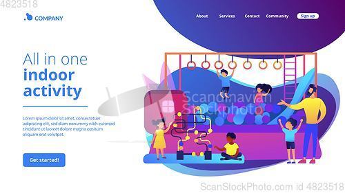 Image of Playroom for kids concept landing page