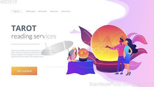 Image of Fortune telling concept landing page