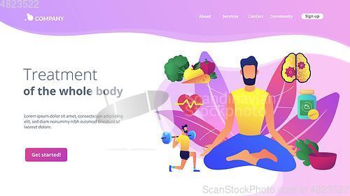 Image of Holistic medicine concept landing page