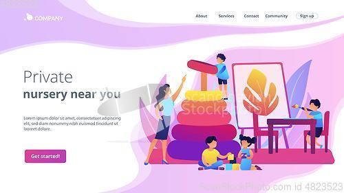 Image of Nursery school concept landing page