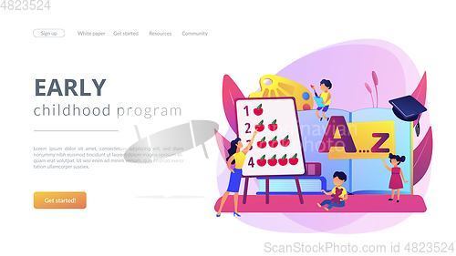 Image of Early education concept landing page