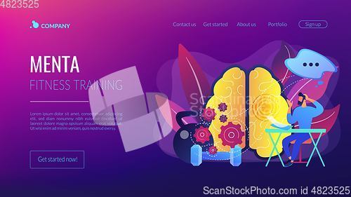 Image of Mind fitness concept landing page