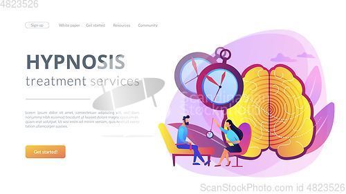 Image of Hypnosis practice concept landing page