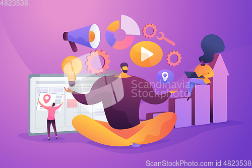 Image of Self management concept vector illustration