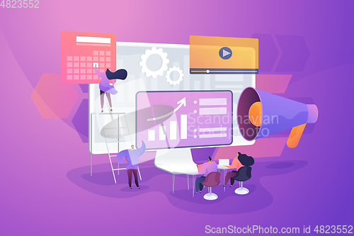 Image of Digital presentation concept vector illustration