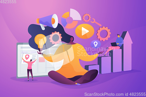 Image of Self management concept vector illustration