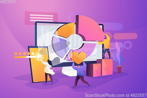 Image of Customer relationship management flat vector illustration