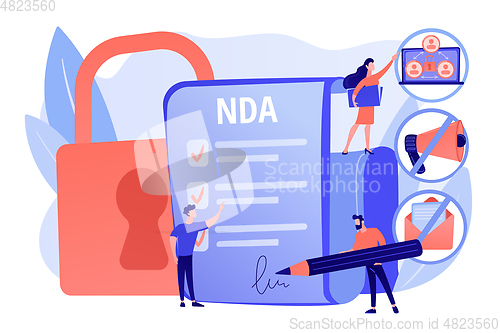 Image of Nondisclosure agreement concept vector illustration