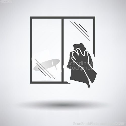 Image of Hand wiping window icon