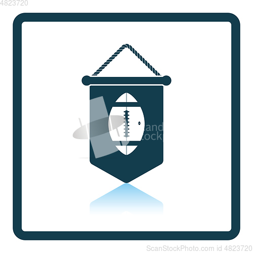 Image of American football pennant icon