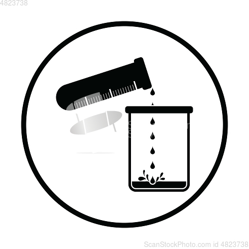 Image of Icon of chemistry beaker pour liquid in flask