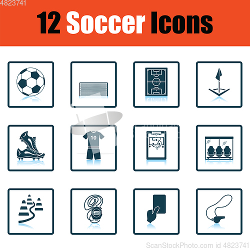 Image of Set of soccer icons