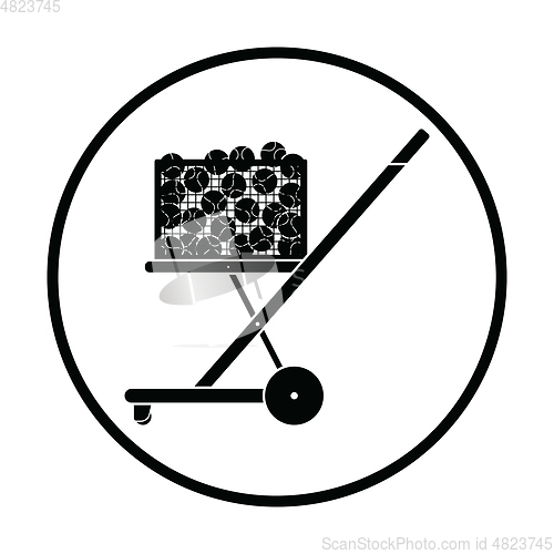 Image of Tennis cart ball icon