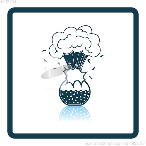 Image of Icon explosion of chemistry flask