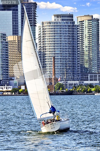 Image of Sailboat in Toronto harbor