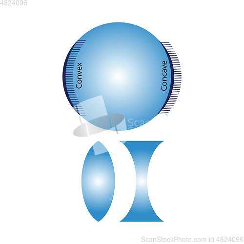 Image of Science lens vector illustration on white background.