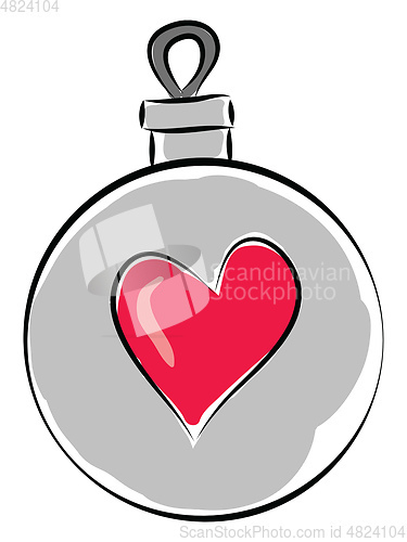 Image of Christmas hanging ball decoration vector or color illustration