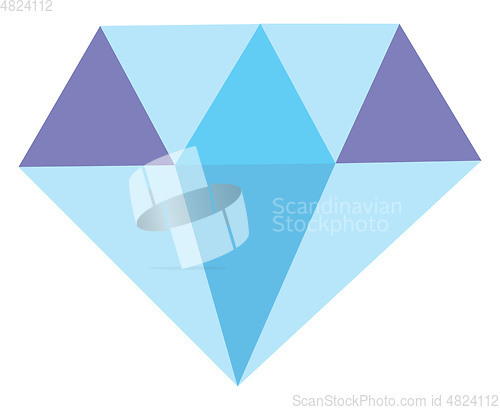 Image of A sparkling precious diamond vector or color illustration