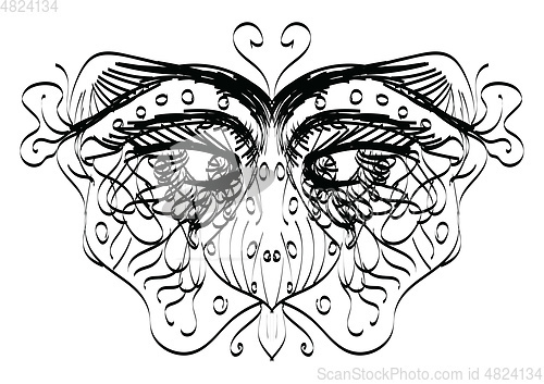 Image of Line mask vector or color illustration