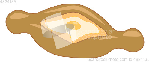 Image of Traditional dish called khachapuri vector or color illustration