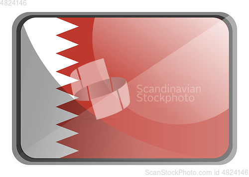 Image of Vector illustration of Bahrain flag on white background.