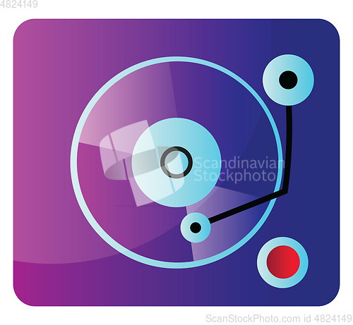 Image of Purple and blue music mixete vector illustration on a white back