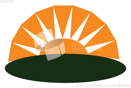 Image of A sunset vector or color illustration