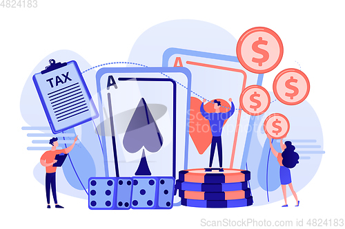 Image of Gambling income concept vector illustration.