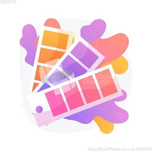 Image of Colors swatches palette vector concept metaphor.