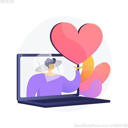 Image of Online dating website vector concept metaphor