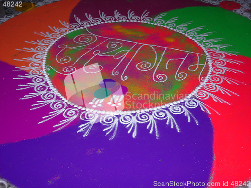 Image of The art of Handpainting on the street-Rangoli1