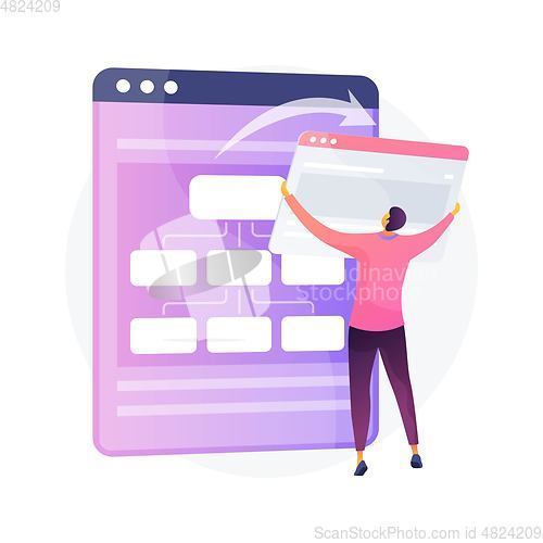 Image of Cloud computing service, web hosting vector concept metaphor.
