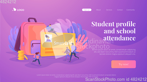 Image of Smartcards for schools landing page template.