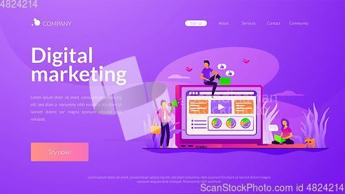 Image of Marketing landing page template