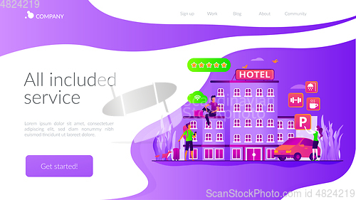 Image of All-inclusive hotel landing page template